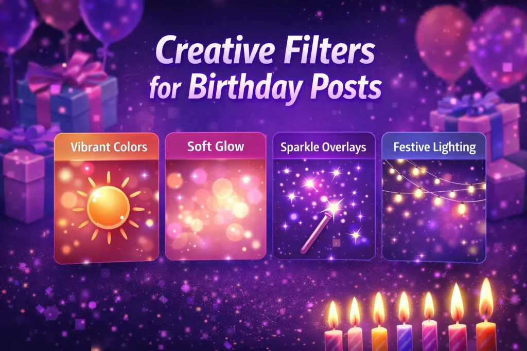 Creative filters for birthday posts