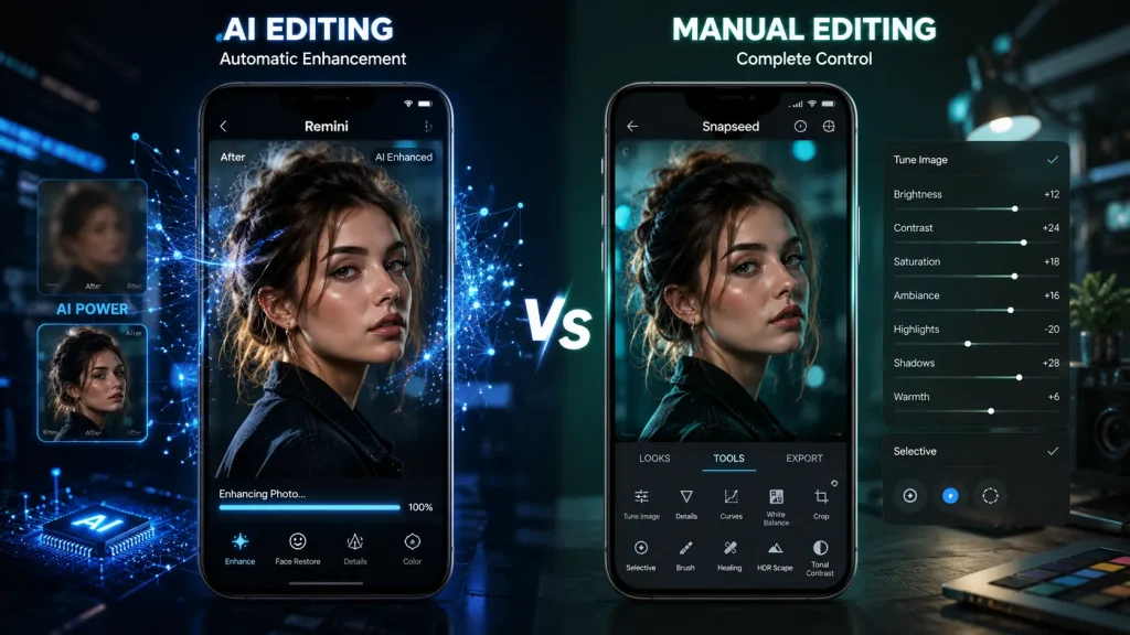 AI vs Manual Photo Editing