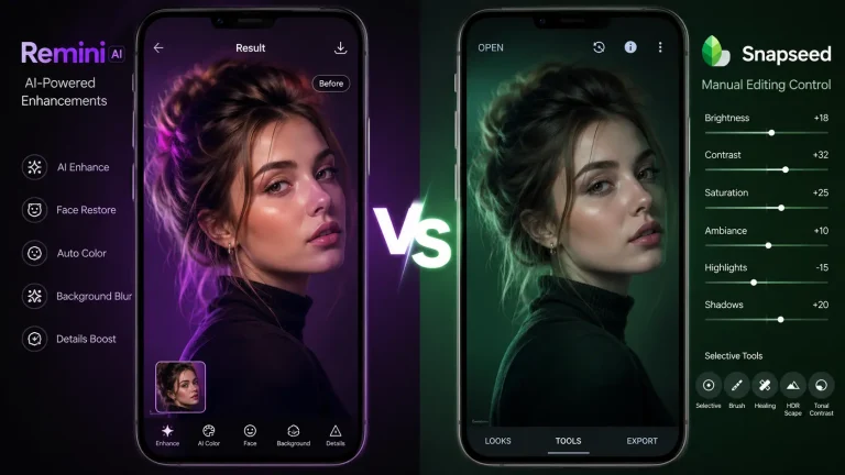 Remini vs Snapseed: Which Photo Editing App Is Better in 2026? 1 Remini vs Snapseed